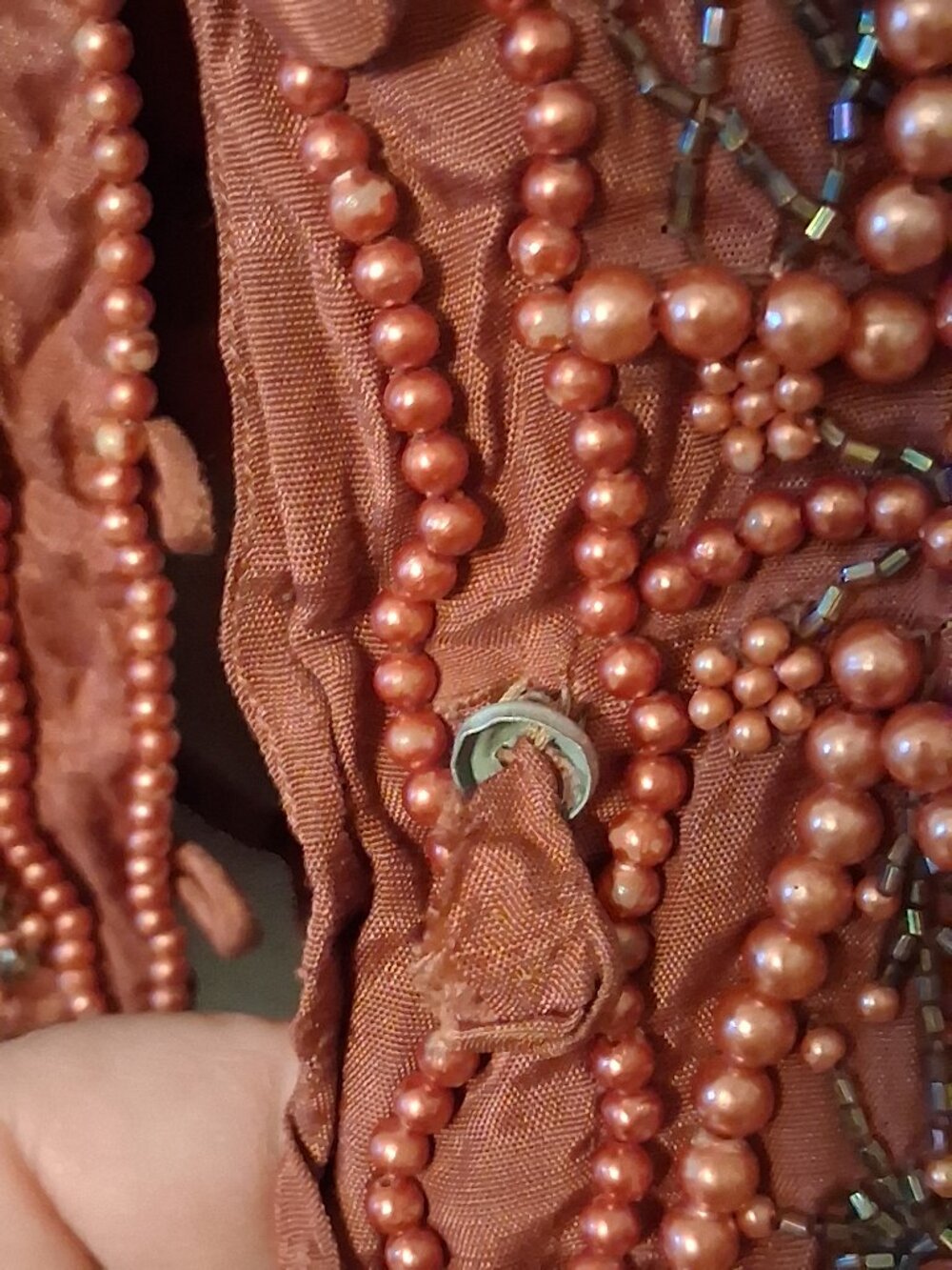 1980s Vintage Vest Embellished BOHO Beads Pearl Beaded Retro Cosplay Size Medium - Picture 3 of 7
